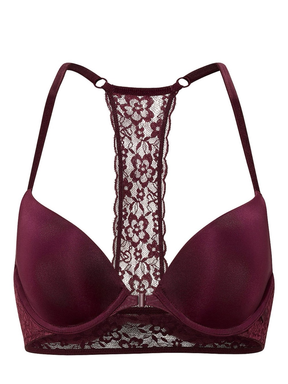 Victoria's Secret Lace Racerback Push-Up Bra - burgundy